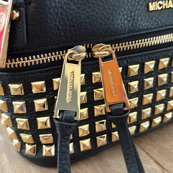 MICHAEL Michael Kors Black MD PYR STUD Leather Backpack w/dustbag NWT main image 15